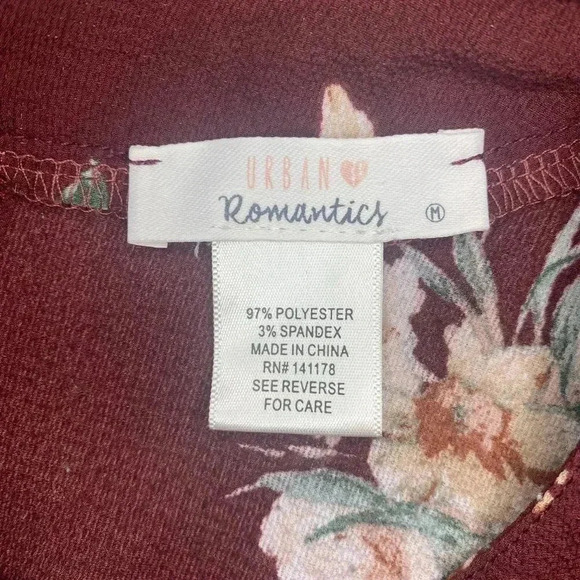 Womens Urban Romantics Red Floral Blouse - M - Picture 9 of 9